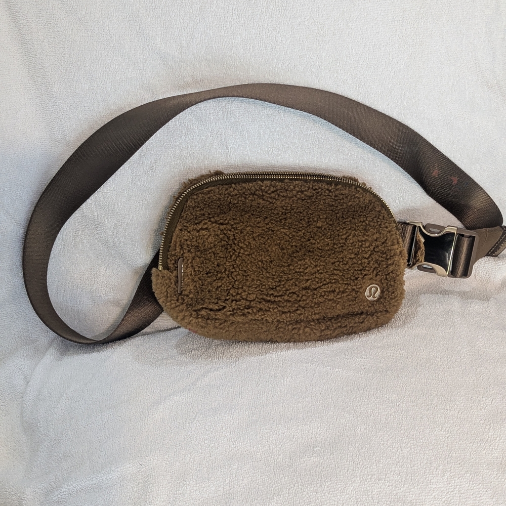 lululemon athletica Brown Fleece Crossbody Bag